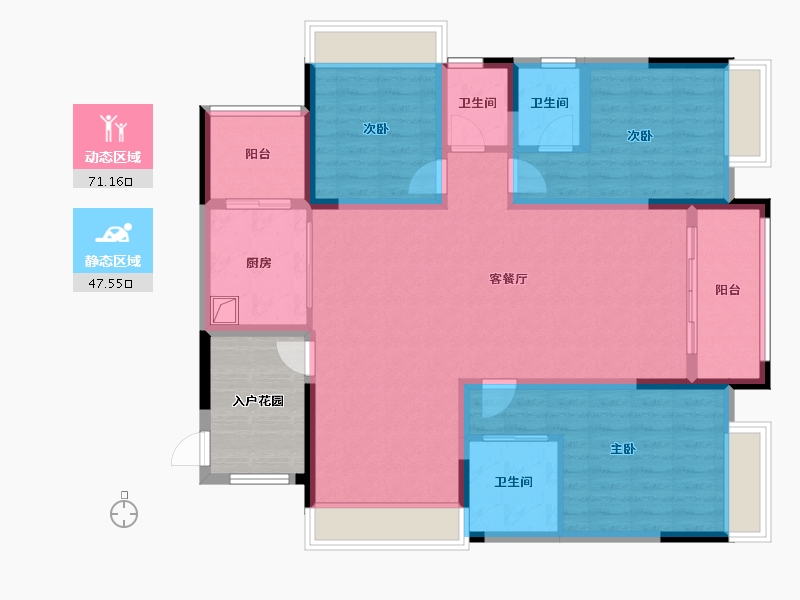 四川省-绵阳市-宏博-105.90-户型库-动静分区