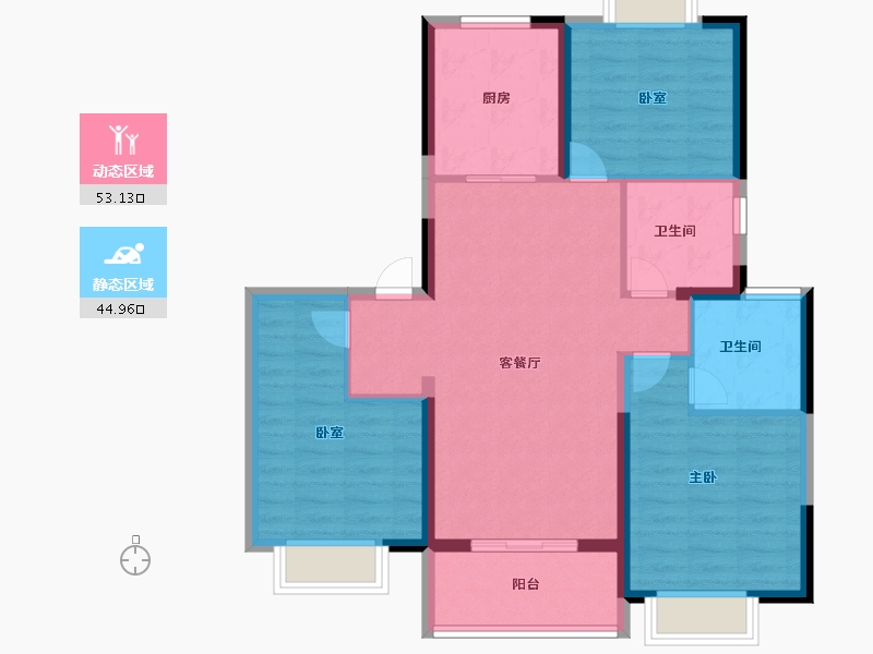 上海-上海市-金鼎睿府-88.00-户型库-动静分区