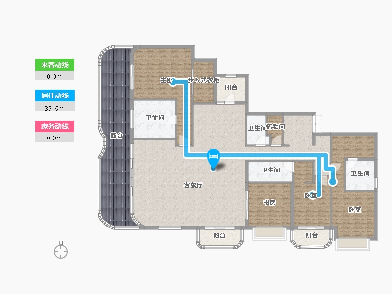 上海-上海市-世纪前滩·天汇-232.00-户型库-动静线