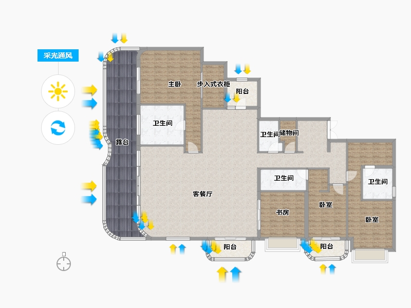 上海-上海市-世纪前滩·天汇-232.00-户型库-采光通风