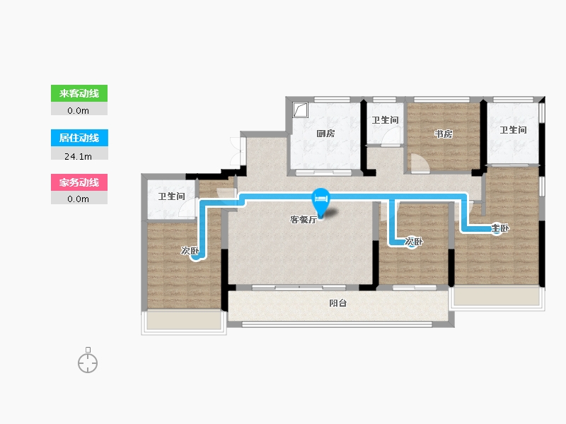 浙江省-嘉兴市-科大湖沁湾-121.60-户型库-动静线