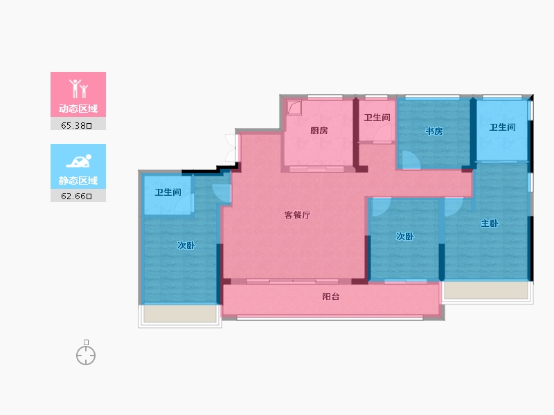 浙江省-嘉兴市-科大湖沁湾-121.60-户型库-动静分区