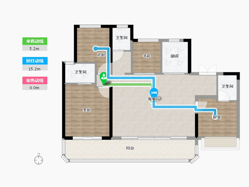 陕西省-西安市-鼎诚御峰里-114.53-户型库-动静线