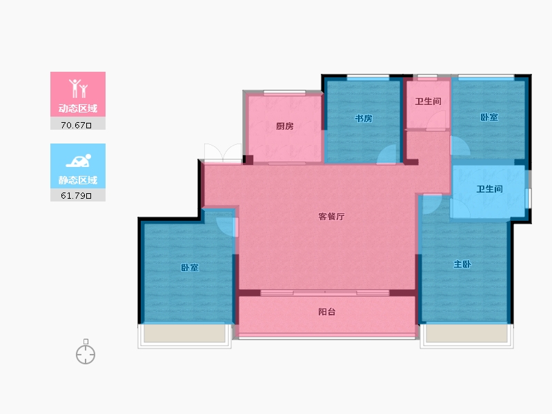 浙江省-杭州市-兴耀月琉璃-120.13-户型库-动静分区