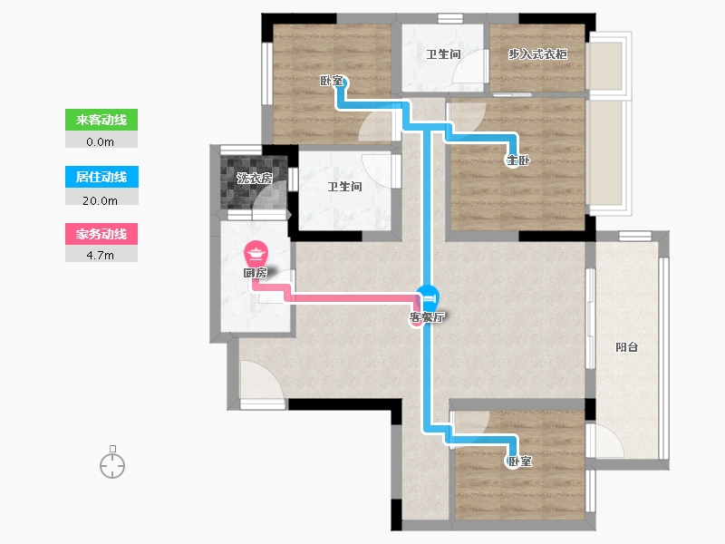 四川省-成都市-东湖优品-84.54-户型库-动静线