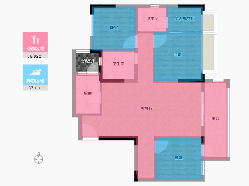 四川省-成都市-东湖优品-84.54-户型库-动静分区