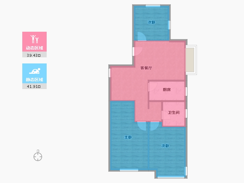 山东省-青岛市-小水清沟花园-81.00-户型库-动静分区