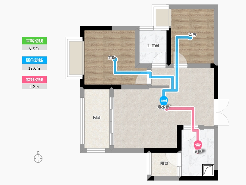 四川省-绵阳市-天正梓江之星-57.17-户型库-动静线