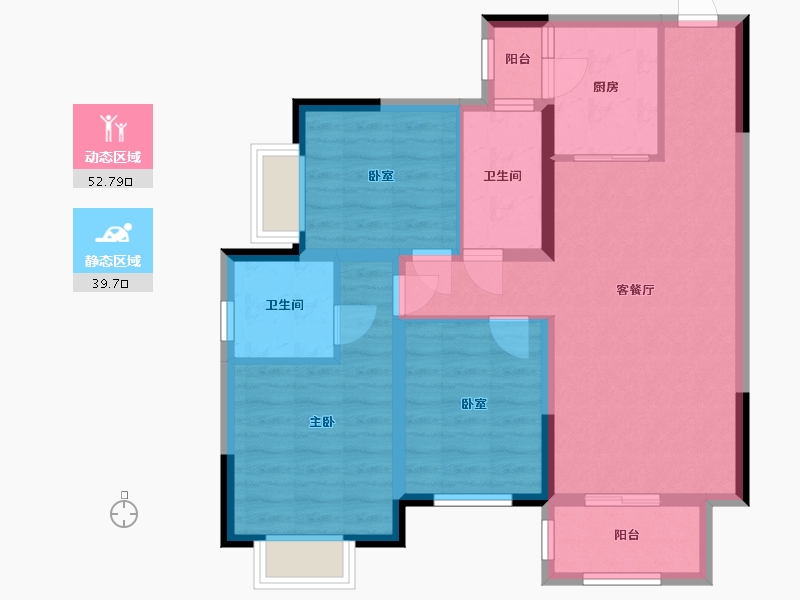 四川省-成都市-正兴紫瑞里-82.08-户型库-动静分区