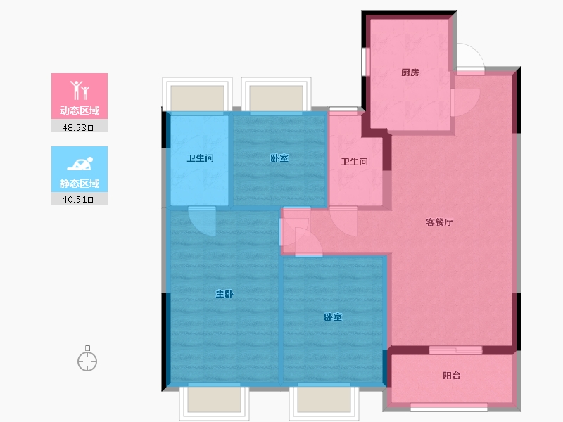 上海-上海市-尚湾林语-80.00-户型库-动静分区