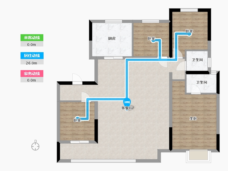 宁夏回族自治区-银川市-万科新都会-113.81-户型库-动静线