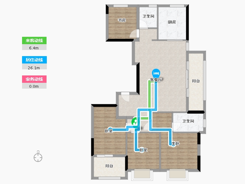 浙江省-金华市-蓝城天玥-114.22-户型库-动静线