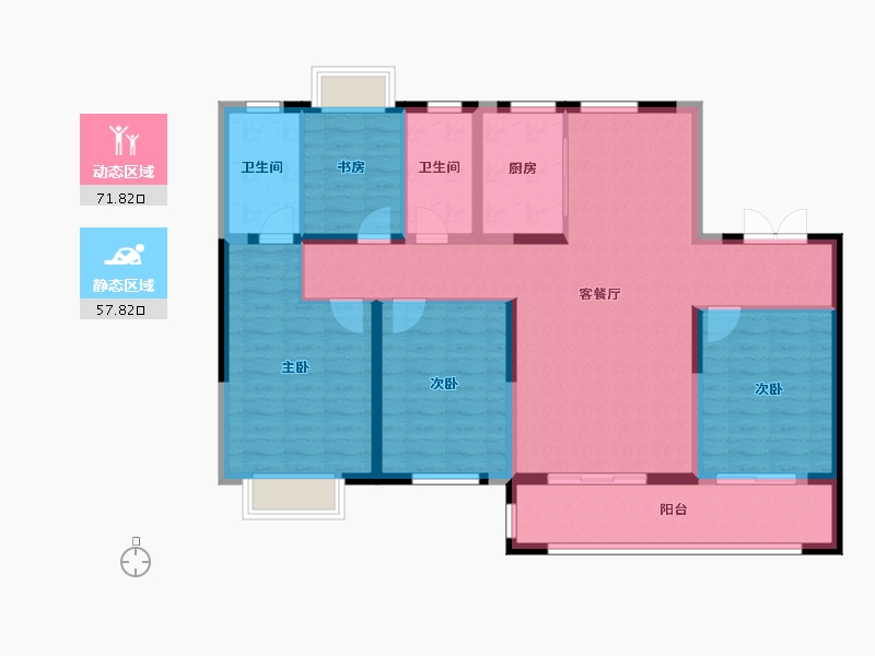 江西省-吉安市-谦盛金榜嘉园-116.68-户型库-动静分区