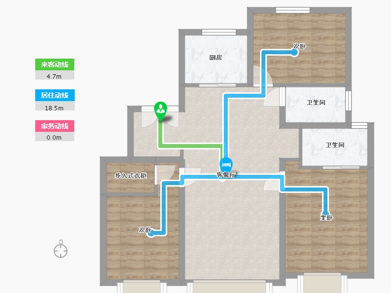 北京-北京市-鑫苑盛世天玺-99.45-户型库-动静线