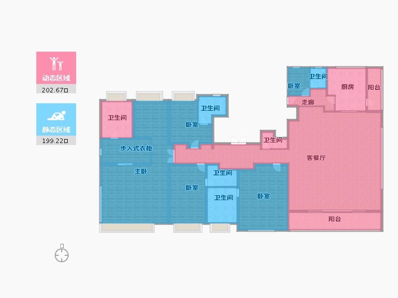 上海-上海市-金融湾·晶二期-370.44-户型库-动静分区