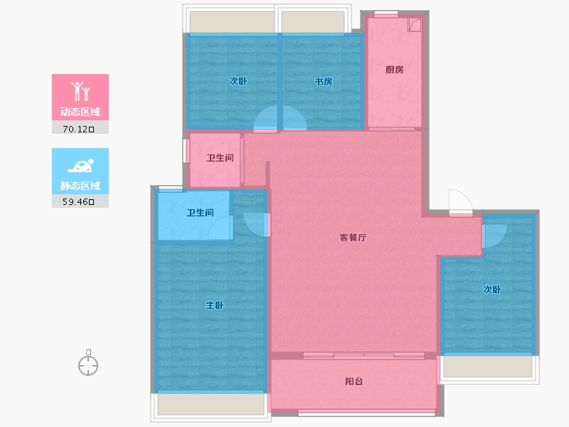 江苏省-苏州市-保利·天汇星湖-117.60-户型库-动静分区