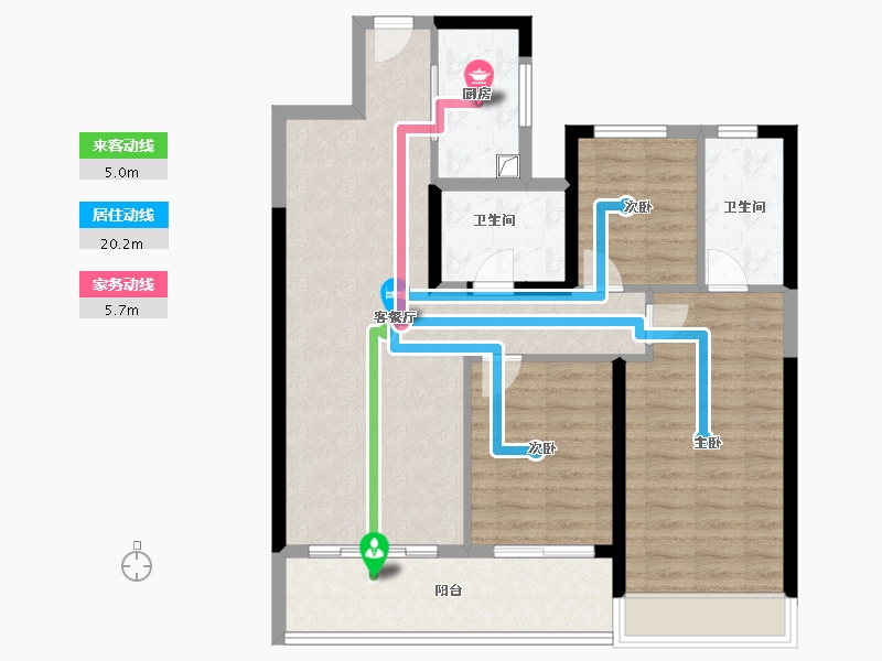 湖北省-武汉市-融创静雲府-91.20-户型库-动静线