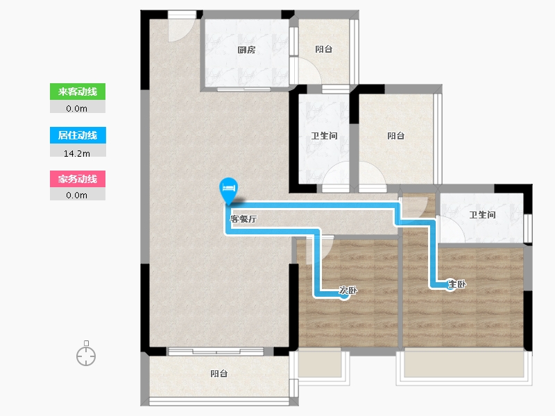 广东省-汕尾市-领航珑璟府-81.26-户型库-动静线