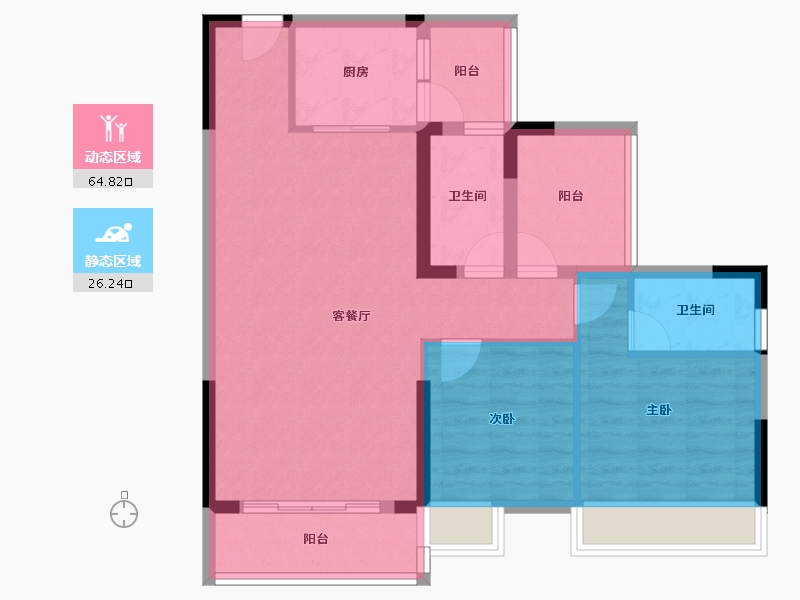 广东省-汕尾市-领航珑璟府-81.26-户型库-动静分区