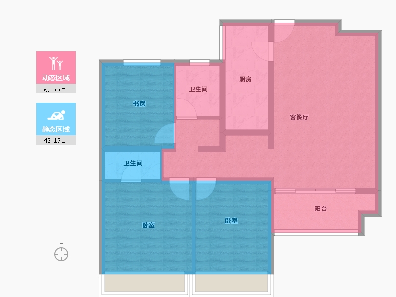 山东省-滨州市-富海观岳-93.60-户型库-动静分区