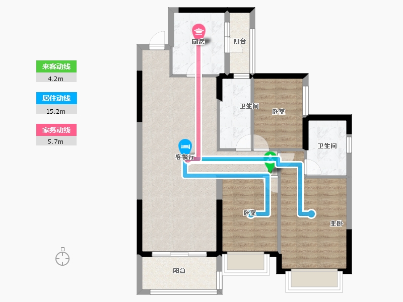 广东省-广州市-广州恒大悦府-85.60-户型库-动静线