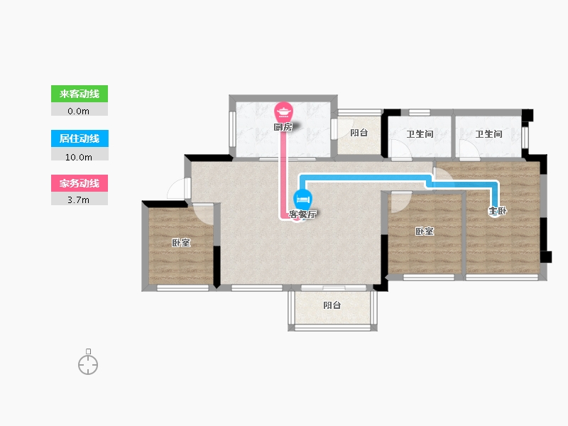 四川省-成都市-锦绣世家-84.26-户型库-动静线