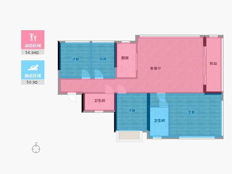 广东省-珠海市-横琴华发金融城·横琴玺-97.10-户型库-动静分区