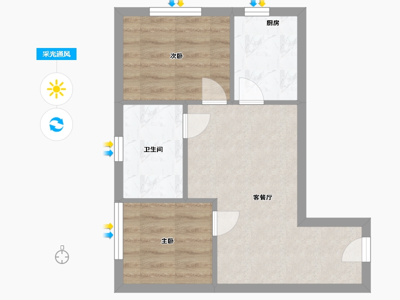 浙江省-金华市-云湖臻品-37.00-户型库-采光通风