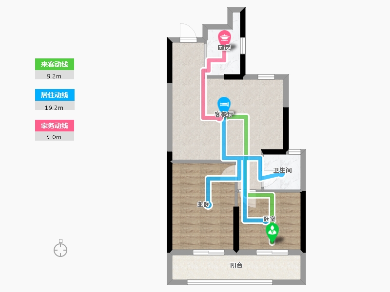 浙江省-台州市-高速·云曜芳华-60.23-户型库-动静线