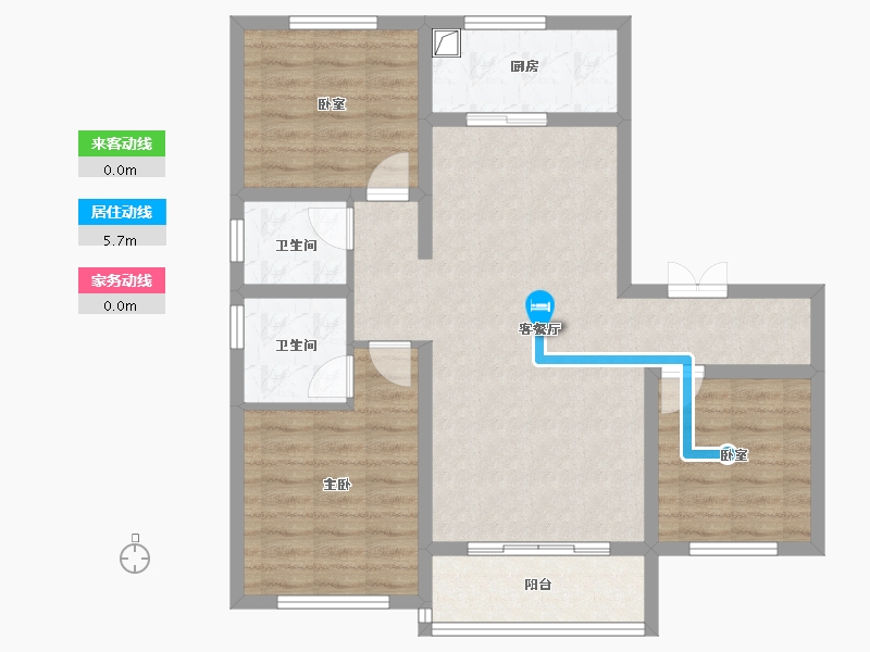 陕西省-西安市-城市风景-86.53-户型库-动静线