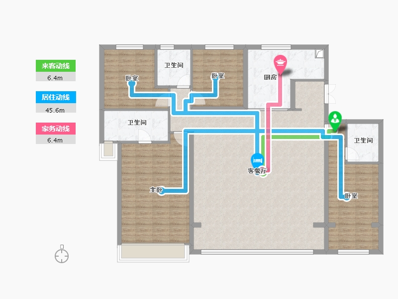 陕西省-西安市-绿城·江城阅-148.00-户型库-动静线