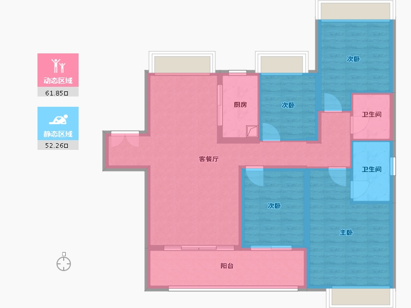 广东省-江门市-保利中心-100.00-户型库-动静分区