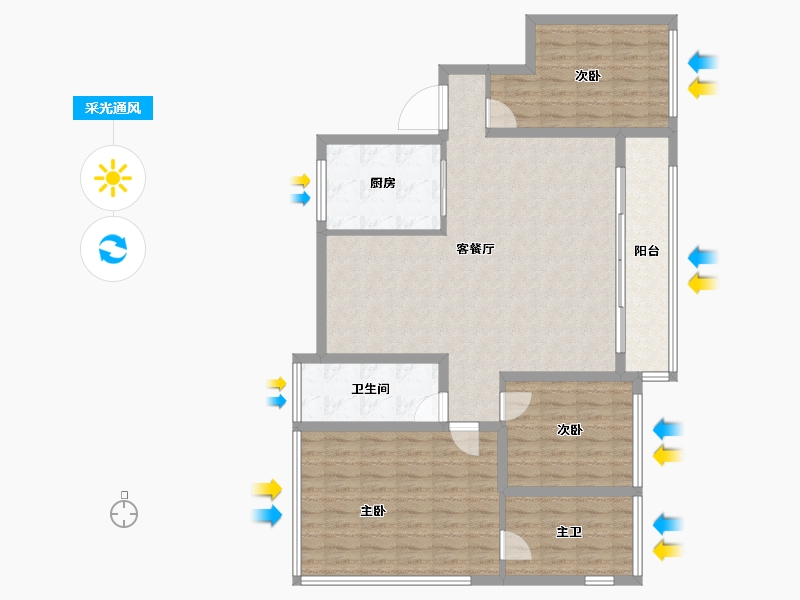 广东省-珠海市-横琴华发金融城·横琴玺-116.50-户型库-采光通风