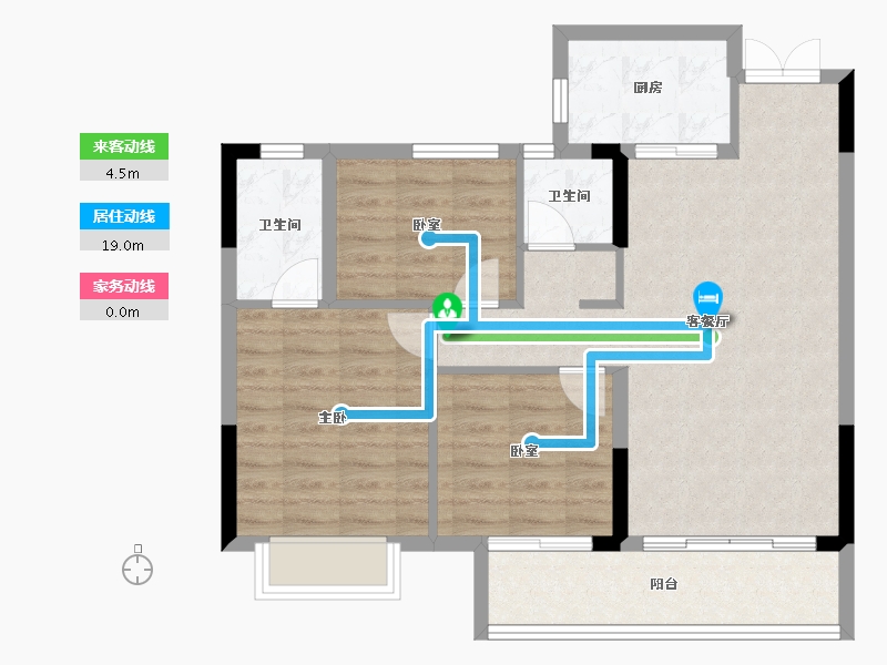 江西省-赣州市-书香雅苑-80.01-户型库-动静线