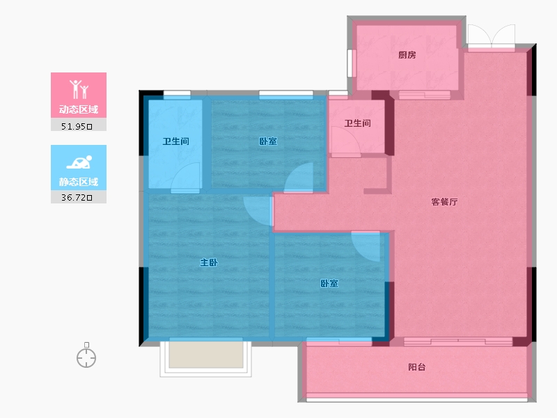 江西省-赣州市-书香雅苑-80.01-户型库-动静分区