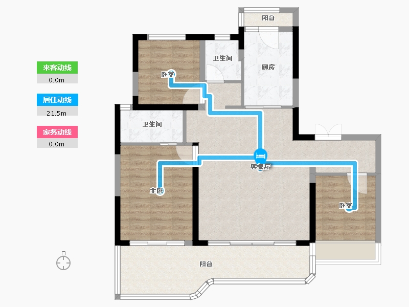 陕西省-西安市-润玺臺·观月-98.94-户型库-动静线