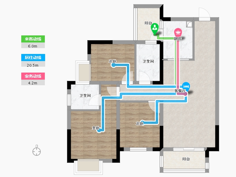 四川省-成都市-正兴紫瑞里-79.59-户型库-动静线