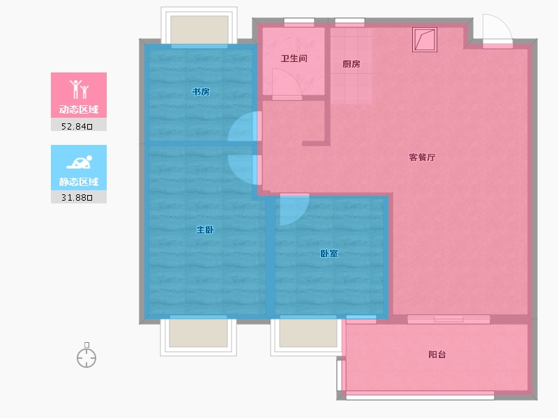 上海-上海市-保利光合上城跃城-76.00-户型库-动静分区