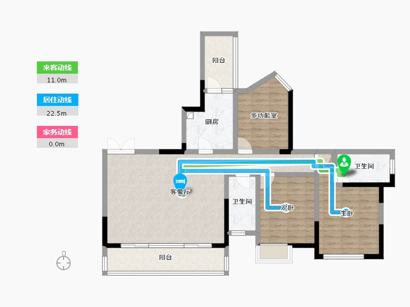 四川省-成都市-天投鑫云阁-99.52-户型库-动静线