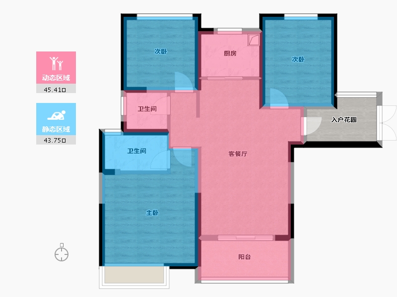 湖南省-长沙市-明发阅江悦府-77.96-户型库-动静分区