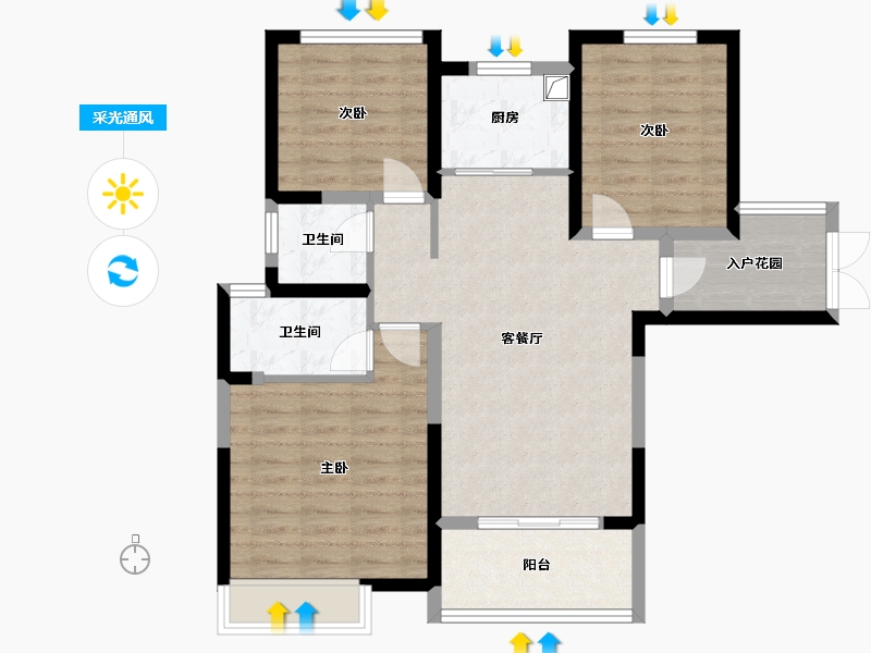 湖南省-长沙市-明发阅江悦府-77.96-户型库-采光通风