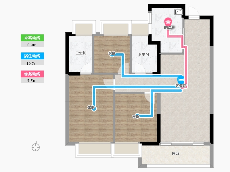 上海-上海市-中国铁建花语前湾-80.80-户型库-动静线