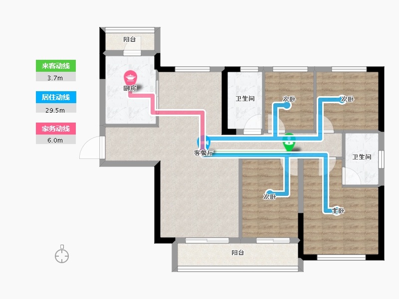 湖北省-武汉市-武汉恒大悦府-92.04-户型库-动静线