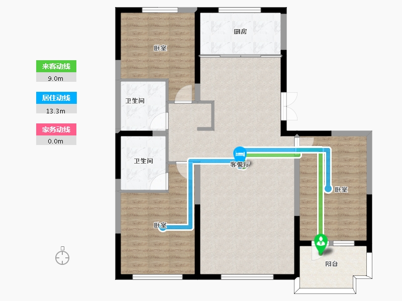 山东省-聊城市-财信·雲境-108.86-户型库-动静线