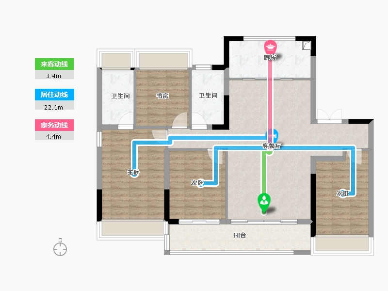 江苏省-常州市-华盛珑御中棠-114.00-户型库-动静线