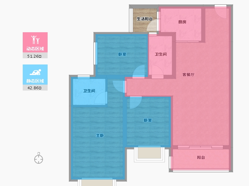 四川省-眉山市-川发芙蓉天府-86.47-户型库-动静分区