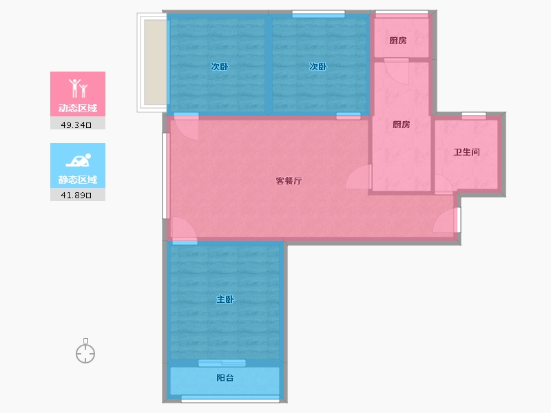 山西省-晋城市-星湖湾三期-81.20-户型库-动静分区