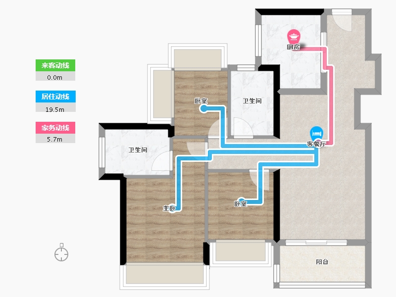 广东省-深圳市-星河盛境3期-75.07-户型库-动静线