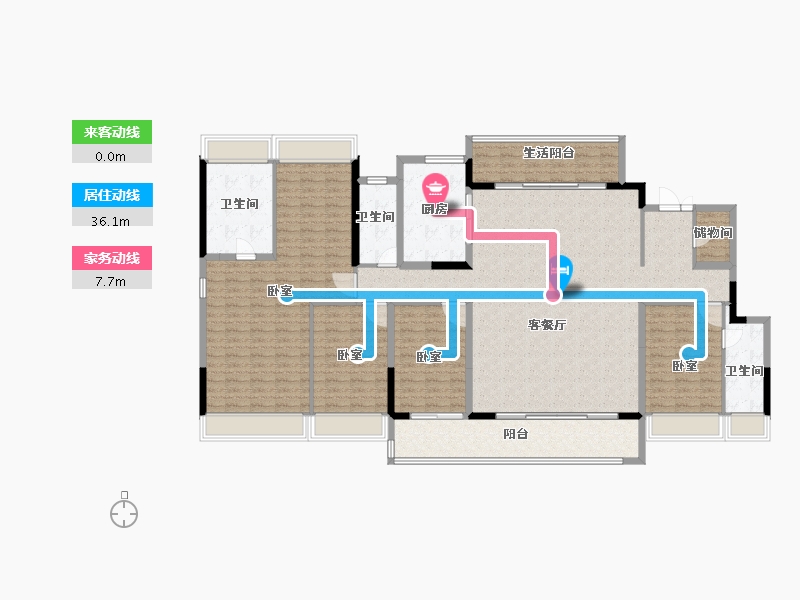 江苏省-常州市-华盛珑御中棠-202.00-户型库-动静线