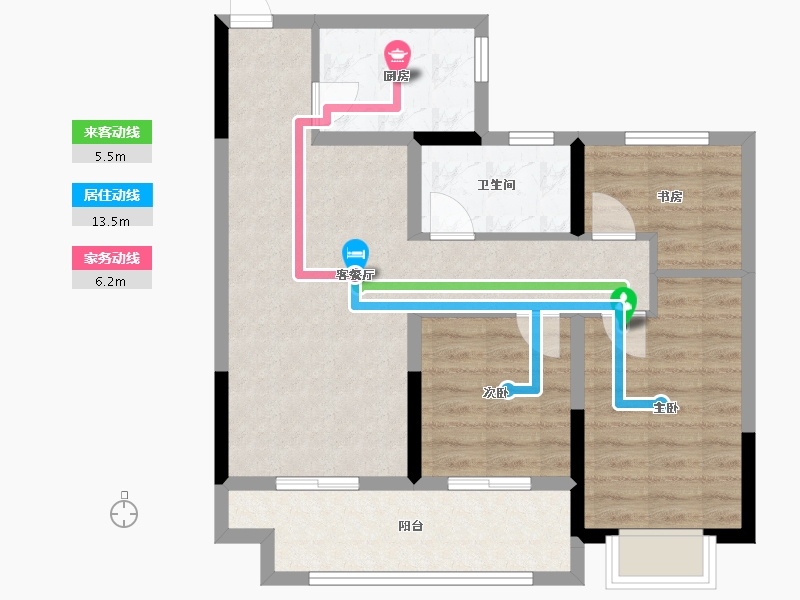 河南省-安阳市-海悦翡翠华庭-72.20-户型库-动静线